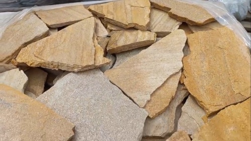 Плитняк златолит жёлтый для цоколя купить в Ивантеевке