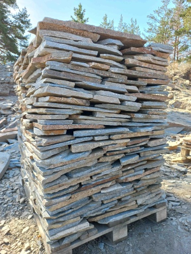 Плитняк златолит серебристый для цоколя, отмостки купить в Ивантеевке