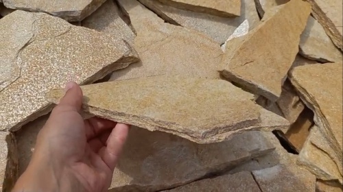 Плитняк златолит жёлтый для цоколя купить в Ивантеевке