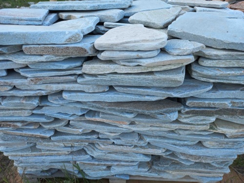 Плитняк златолит зелёный галтованный для цоколя купить в Ивантеевке